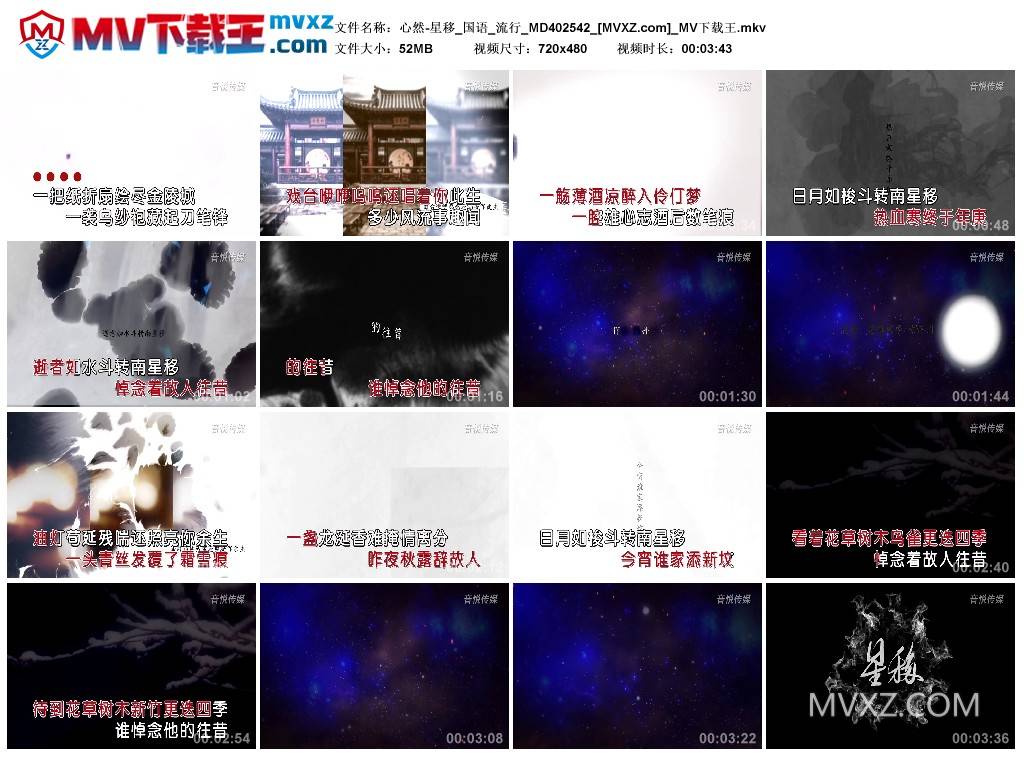 心然-星移_国语_流行_MD402542